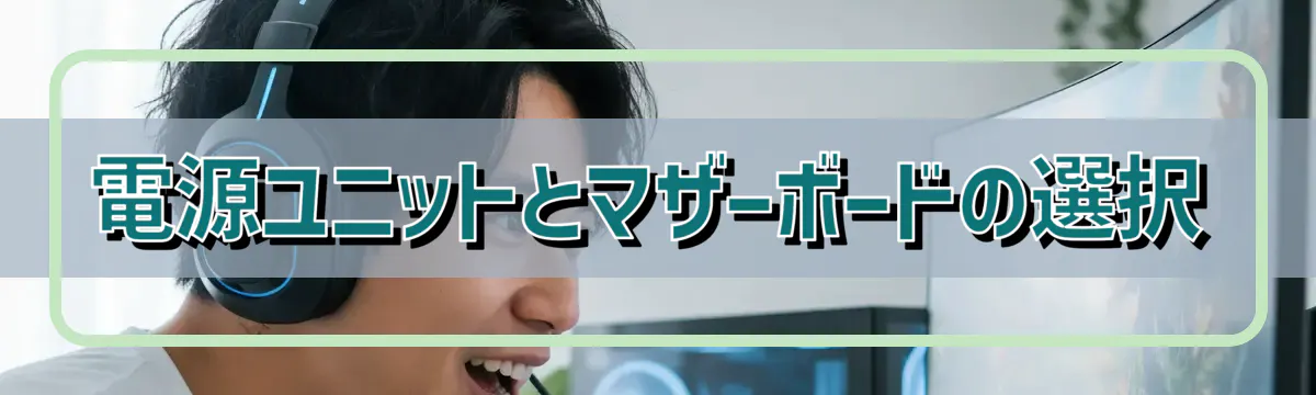 電源ユニットとマザーボードの選択
