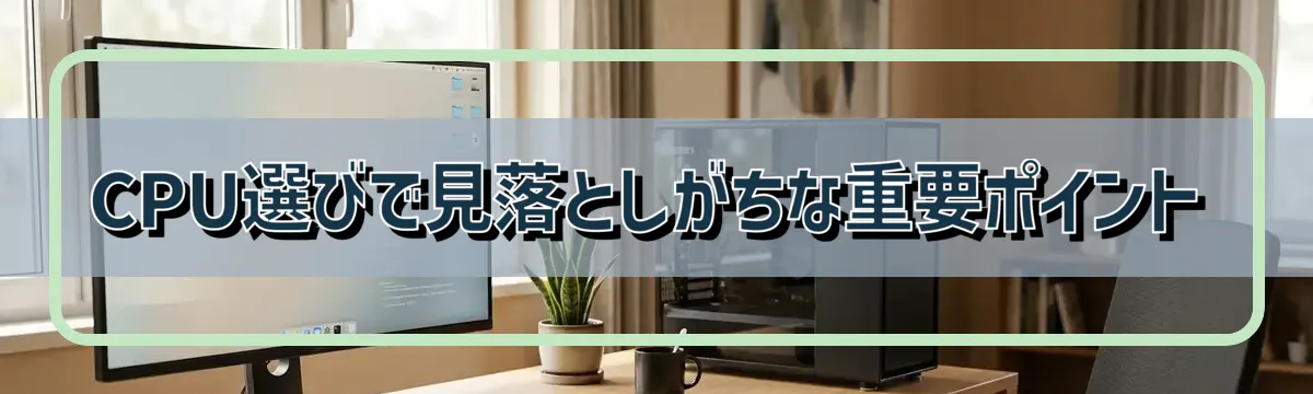 CPU選びで見落としがちな重要ポイント