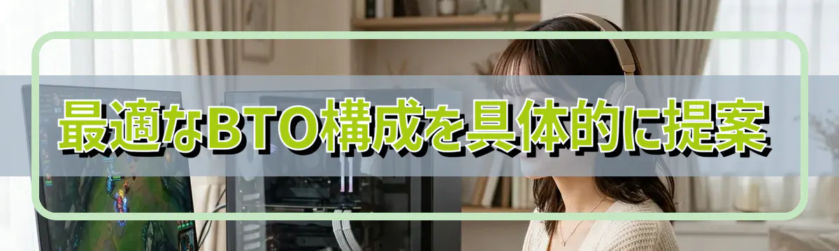 最適なBTO構成を具体的に提案