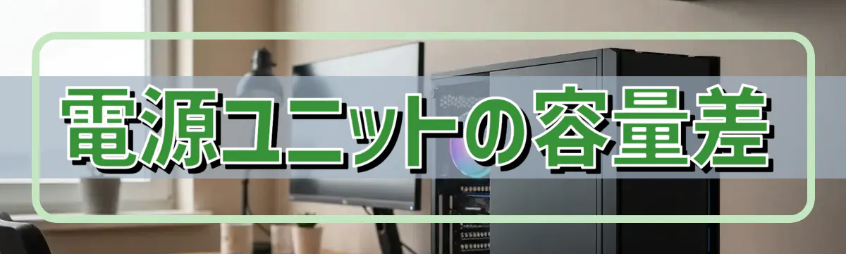 電源ユニットの容量差