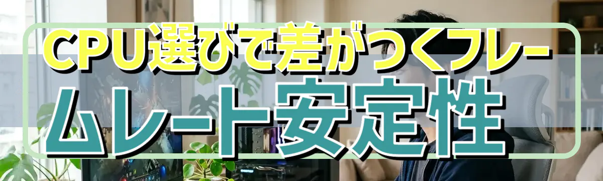 CPU選びで差がつくフレームレート安定性