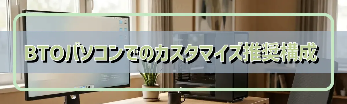 BTOパソコンでのカスタマイズ推奨構成
