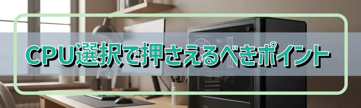 CPU選択で押さえるべきポイント