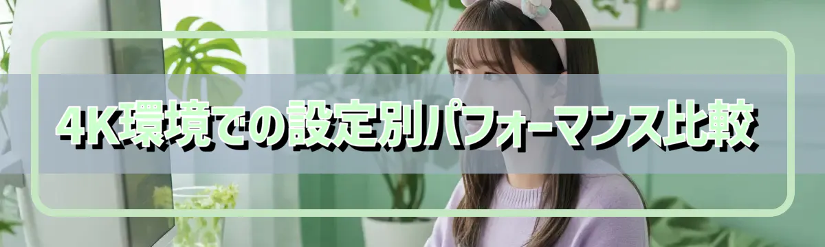 4K環境での設定別パフォーマンス比較