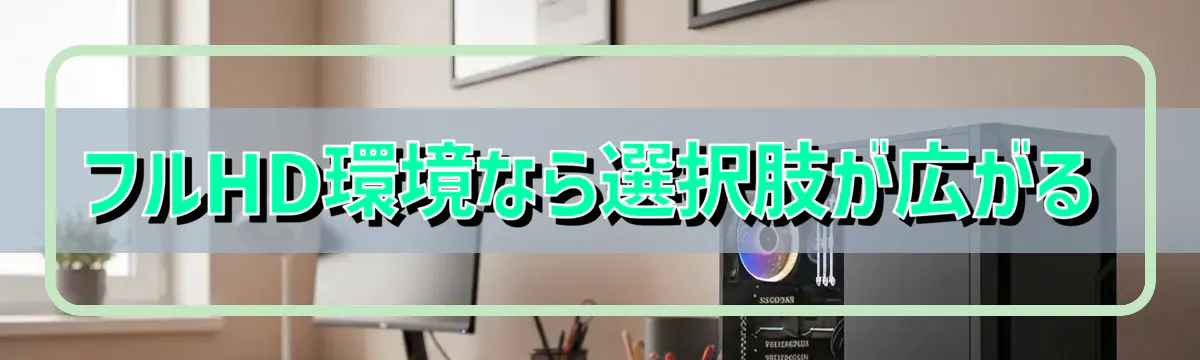 フルHD環境なら選択肢が広がる