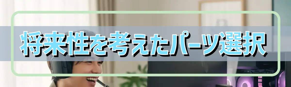 将来性を考えたパーツ選択