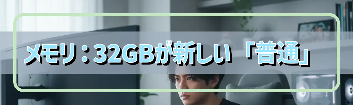 メモリ:32GBが新しい「普通」