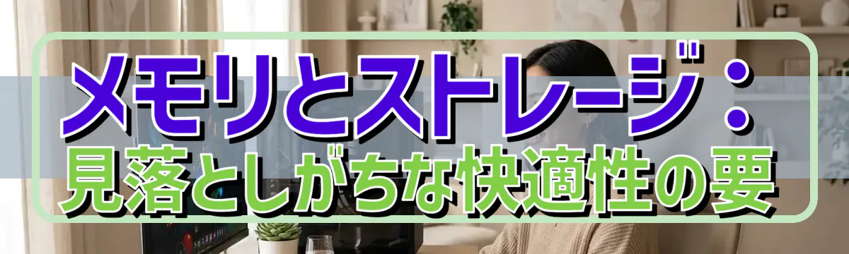 メモリとストレージ：見落としがちな快適性の要