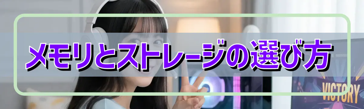 メモリとストレージの選び方