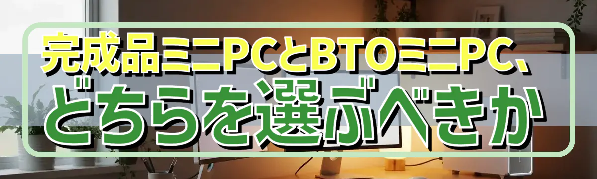 完成品ミニPCとBTOミニPC、どちらを選ぶべきか