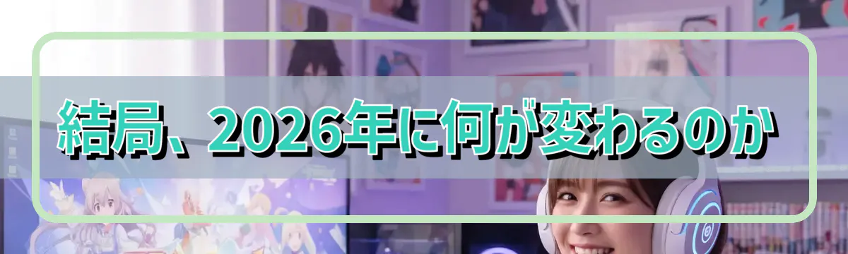 結局、2026年に何が変わるのか
