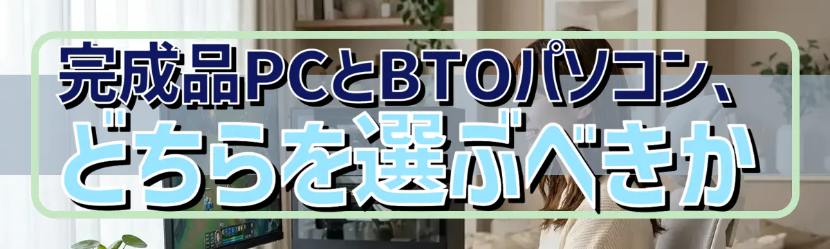 完成品PCとBTOパソコン、どちらを選ぶべきか