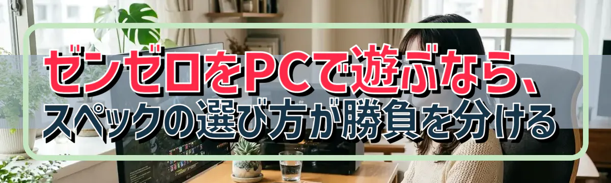 ゼンゼロをPCで遊ぶなら、スペックの選び方が勝負を分ける