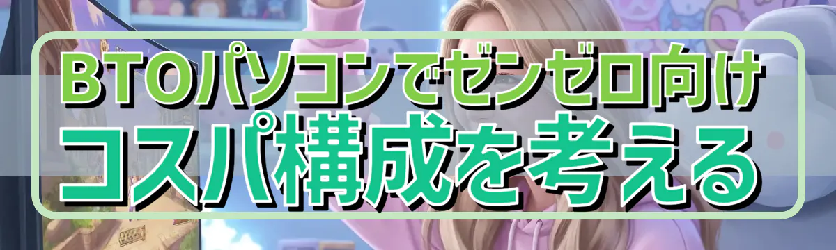 BTOパソコンでゼンゼロ向けコスパ構成を考える